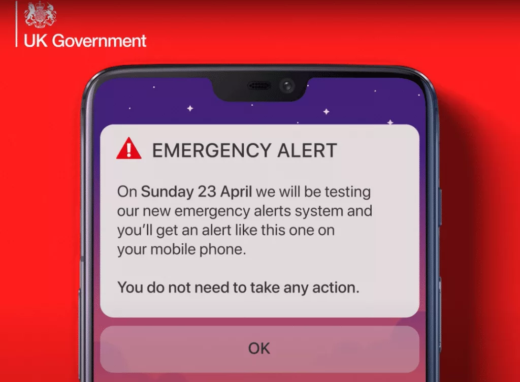 Uk Public Emergency Alert Test